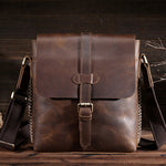leather top leather messenger bag