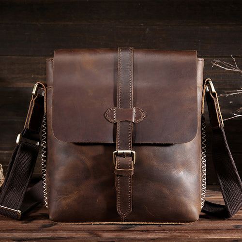 leather top leather messenger bag