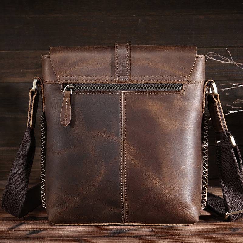 leather top leather messenger bag