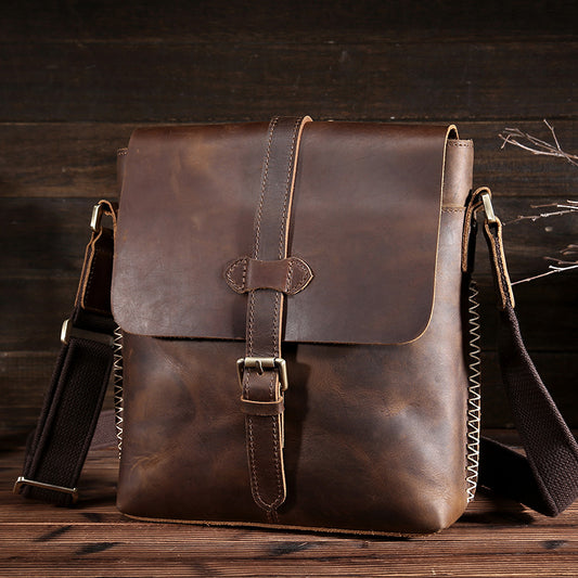 leather top leather messenger bag