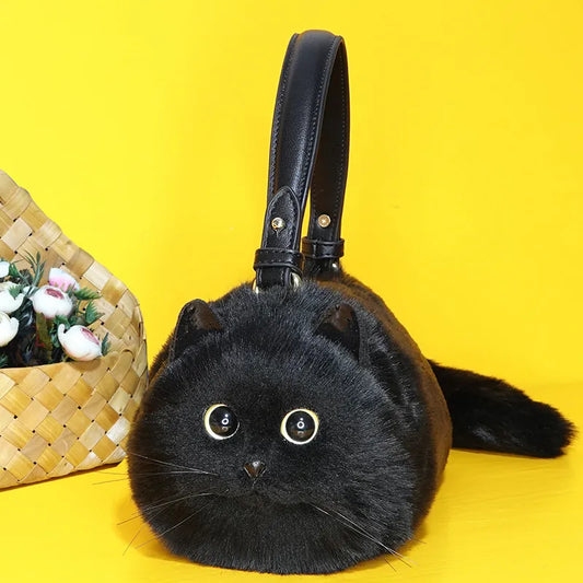 Luxury Mini Bag High Quality Female Bag Cute Black Cat Women'