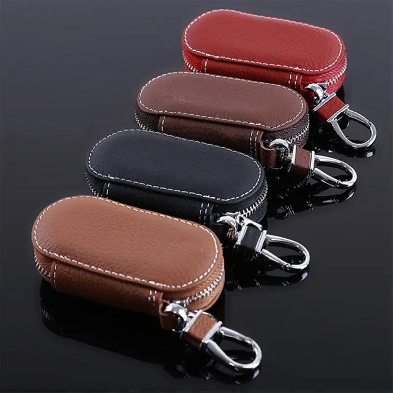 PU Leather Car Key Wallets Men Key Holder Housekeeper Keys Organizer W