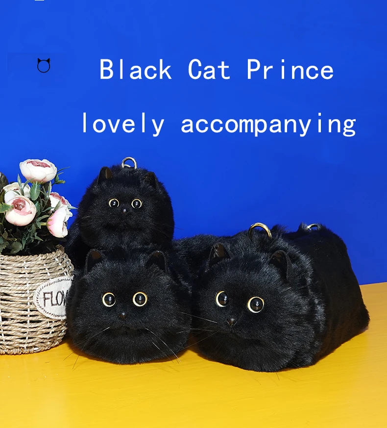 Luxury Mini Bag High Quality Female Bag Cute Black Cat Women'