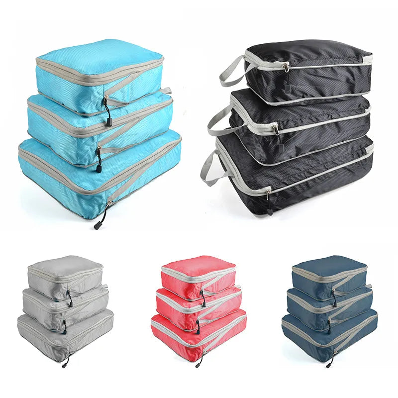 travel storage bag compressible packing cubes travel suitcase luggage