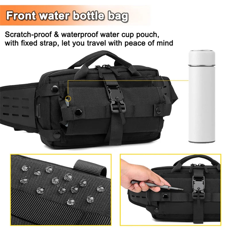 High Quality Waterproof Oxford Men's Waist Bags Multifunction Outdoor 