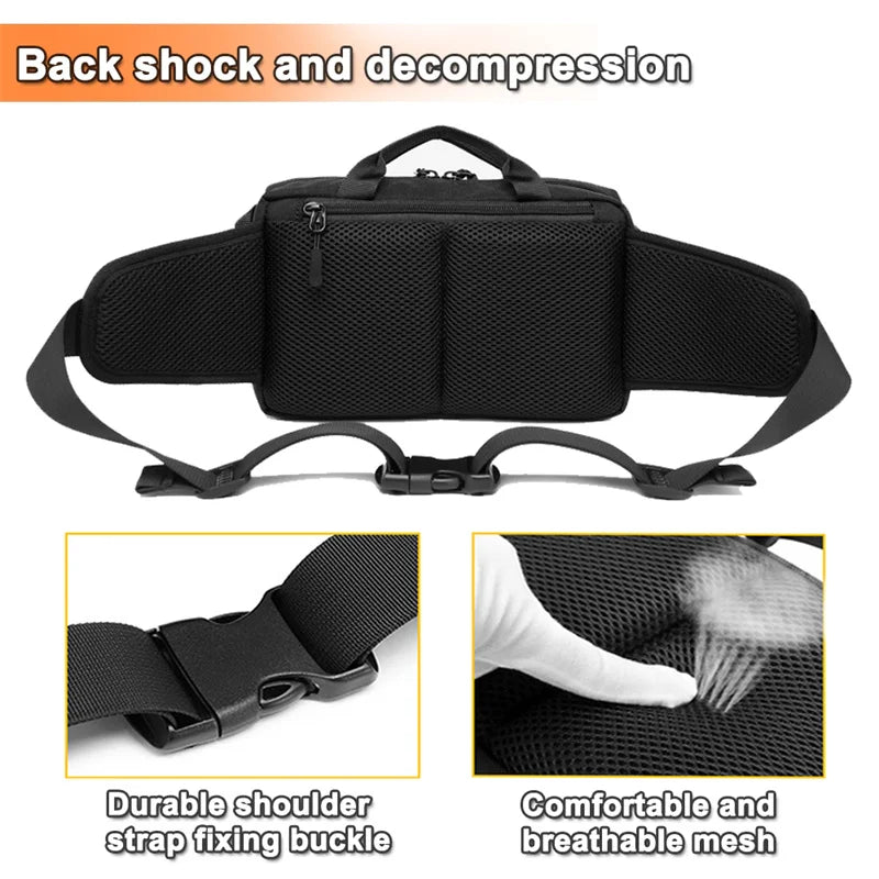 High Quality Waterproof Oxford Men's Waist Bags Multifunction Outdoor 