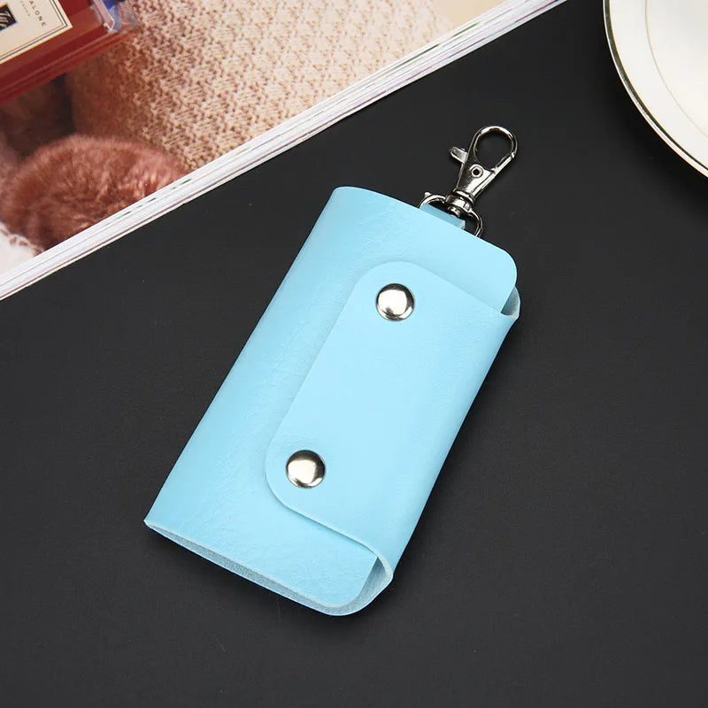 PU Leather Car Key Wallets Men Key Holder Housekeeper Keys Organizer W