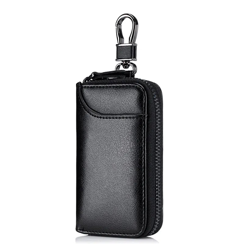 Leather Keychain Men Women Key Holder Organizer Pouch PU Case Split Ca