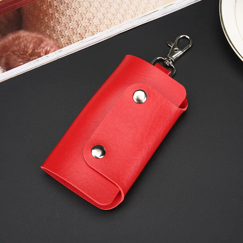 PU Leather Car Key Wallets Men Key Holder Housekeeper Keys Organizer W