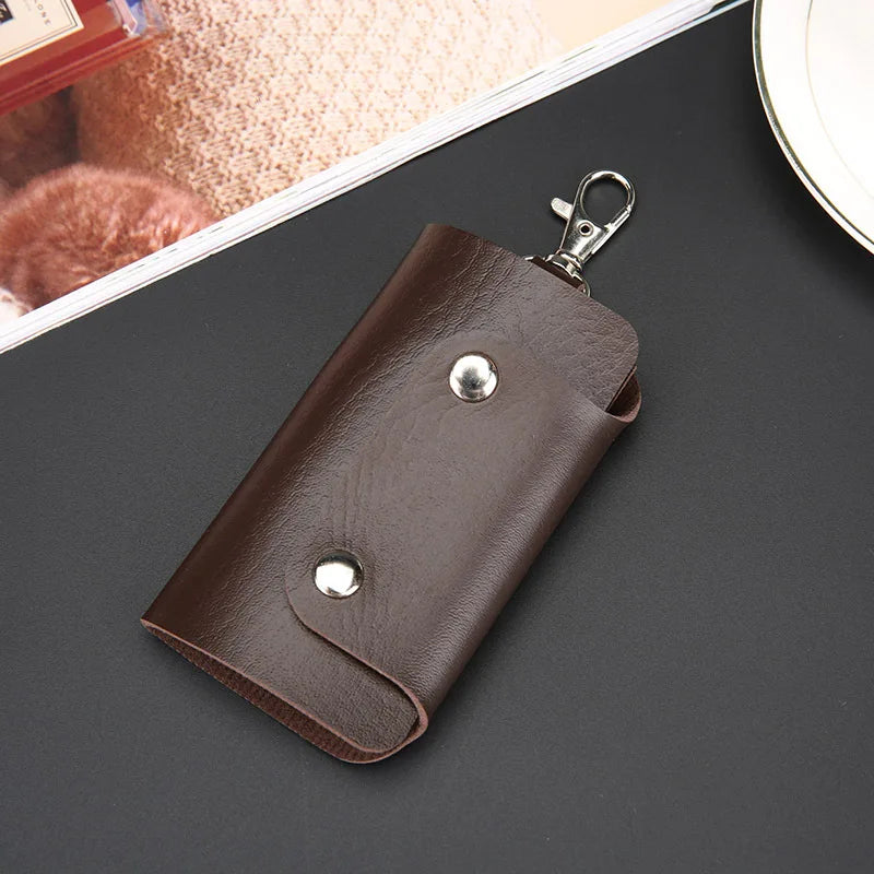 PU Leather Car Key Wallets Men Key Holder Housekeeper Keys Organizer W