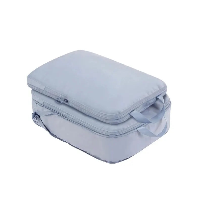 2pcs travel compression packing cubes bag portable suitcase clothes