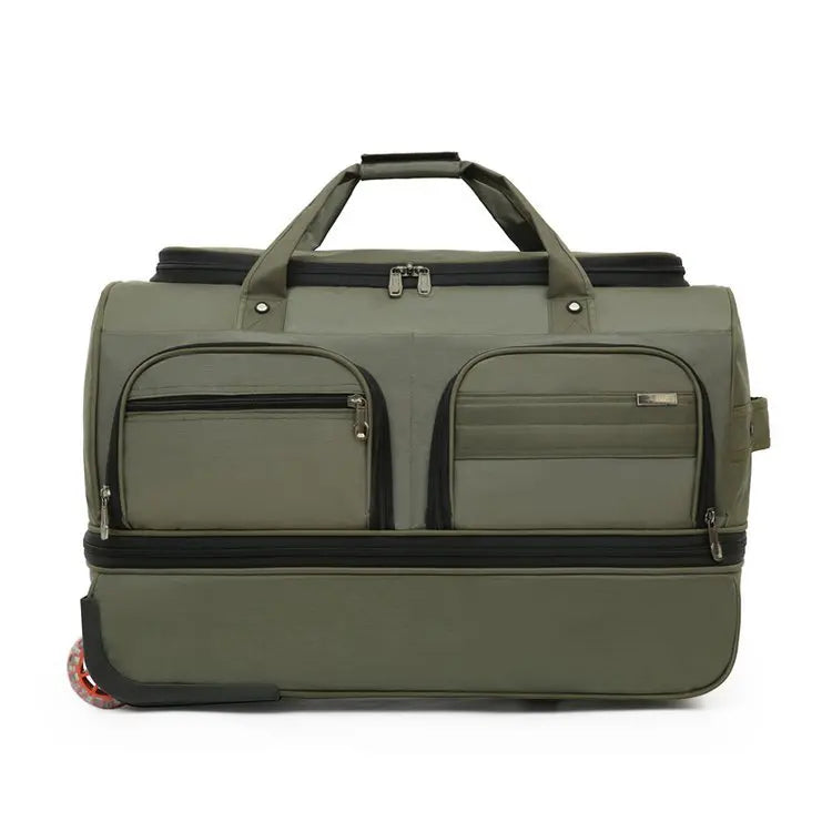 Large capacity Trolley Bags With Wheels Wheeled bag Foldable Oxford Lu