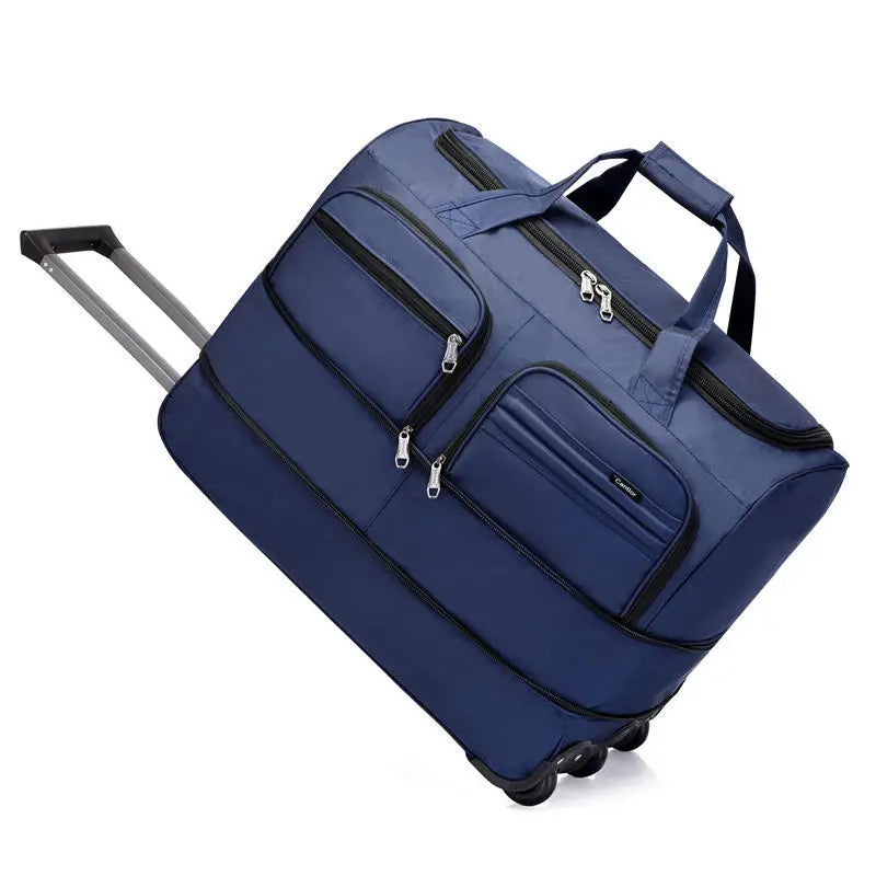 Large capacity Trolley Bags With Wheels Wheeled bag Foldable Oxford Lu