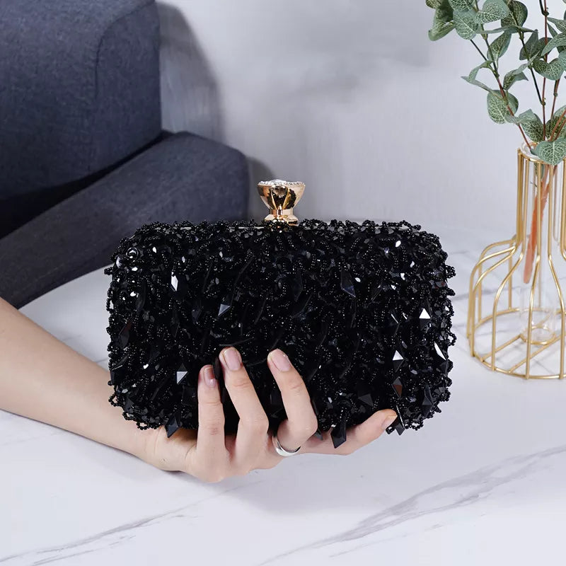 2022 New Women's Evening Bags Fashion Luxury Sequin Beaded Banquet Han