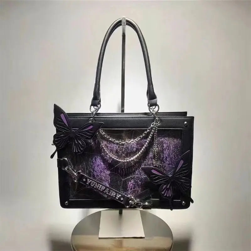 HAEX Lolita Women Shoulder Bags Fashion New E Girl DIY Transparent Ita