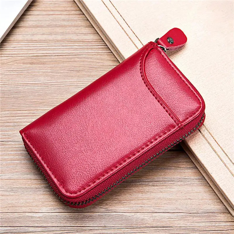 Leather Keychain Men Women Key Holder Organizer Pouch PU Case Split Ca