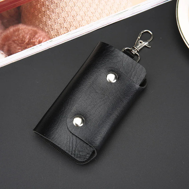 PU Leather Car Key Wallets Men Key Holder Housekeeper Keys Organizer W