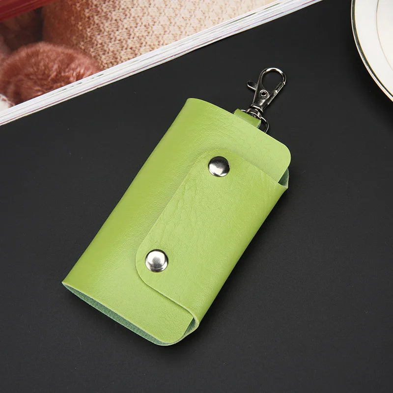 PU Leather Car Key Wallets Men Key Holder Housekeeper Keys Organizer W