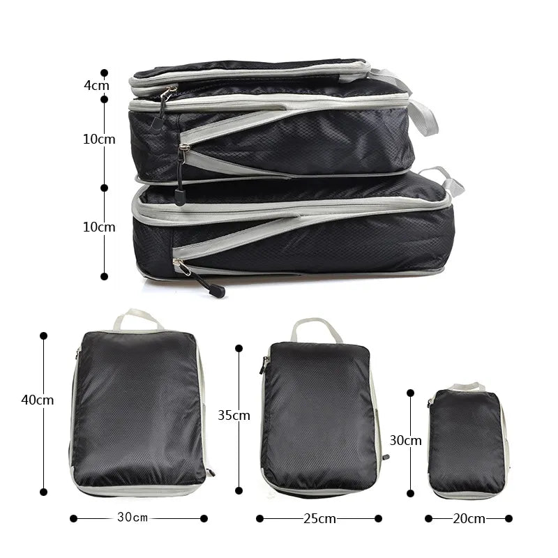 travel storage bag compressible packing cubes travel suitcase luggage