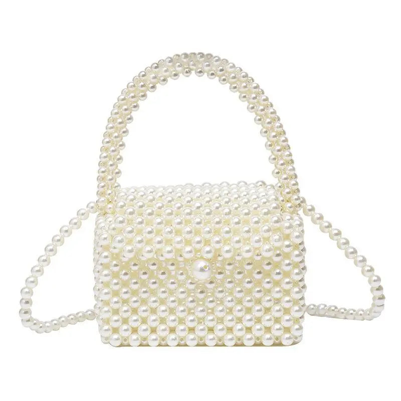 2023 Pearl Crossbody Bags Handmade Beaded Pearl Handbags Fashion Girl 