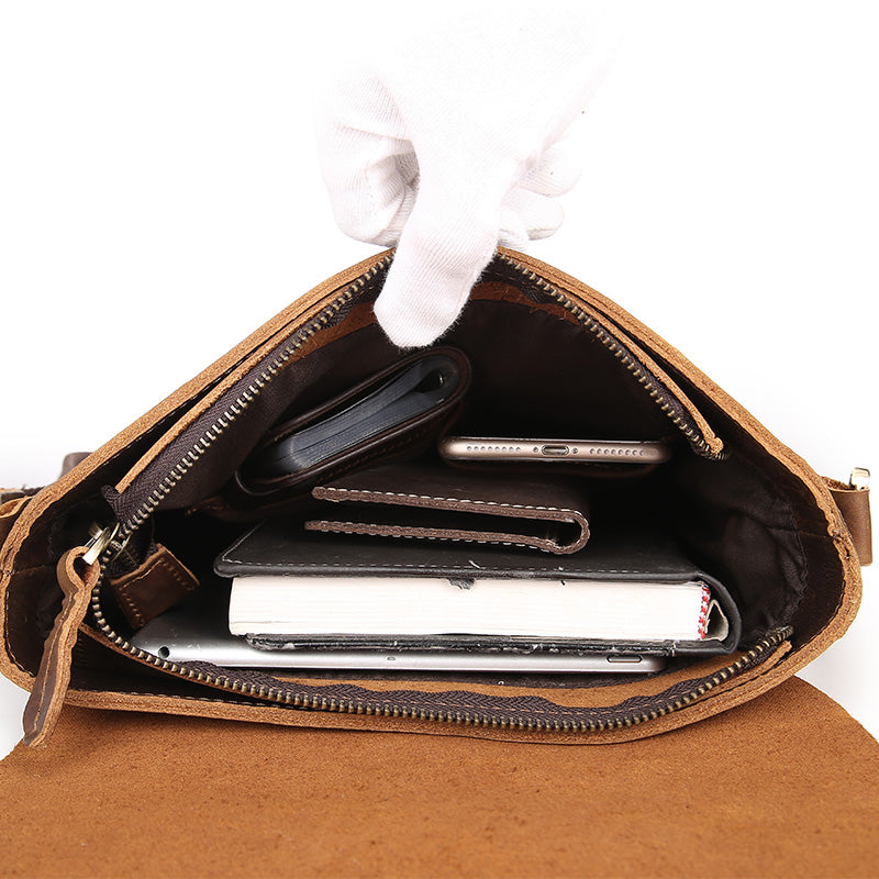 leather top leather messenger bag