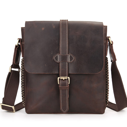 leather top leather messenger bag