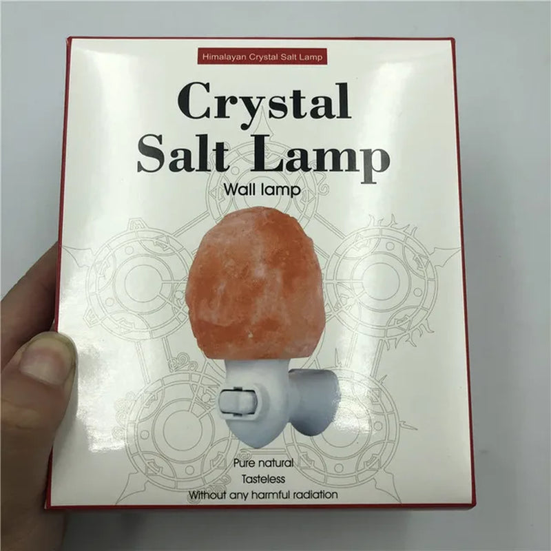 Himalayan Salt Lamp Natural CrystaHimalayan Salt Lamp Natural Crystal Hand Carved Night Light Home Decorl Hand Carved Night Light Home Decor Air Purifying with Plug Release Negative Ions Warm White