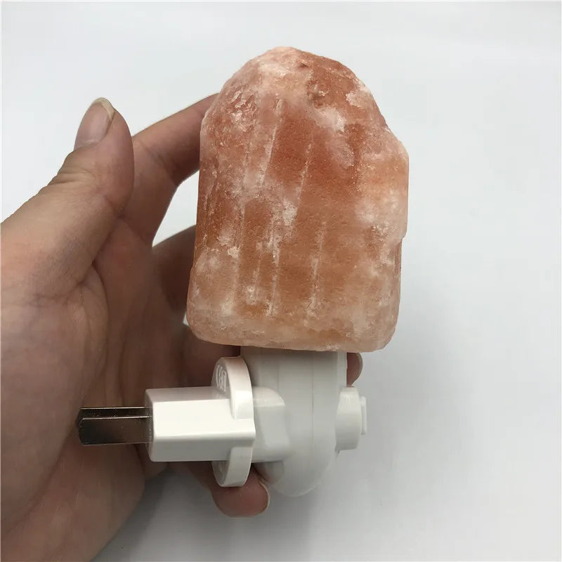 Himalayan Salt Lamp Natural CryHimalayan Salt Lamp Natural Crystal Hand Carved Night Light Home Decorstal Hand Carved Night Light Home Decor Air Purifying with Plug Release Negative Ions Warm White